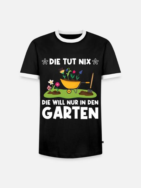 Garten Pflanze Gärtnerei Geschenk - Männer Kontrast-T-Shirt - Schwarz/Weiß