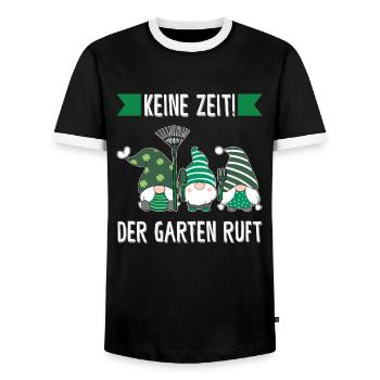 Garten-arbeit Gnome Gärtner Geschenk - Männer Kontrast-T-Shirt - Schwarz/Weiß - Vorne - AI Model Female 172 light (172cm) & AI Model Male 178 light (178cm)