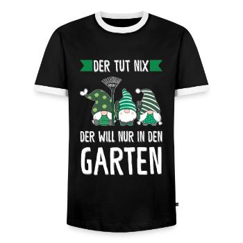 Garten-arbeit Gnome Hobbygärtner Geschenk - Männer Kontrast-T-Shirt - Schwarz/Weiß - Vorne - AI Model Female 172 light (172cm) & AI Model Male 178 light (178cm)