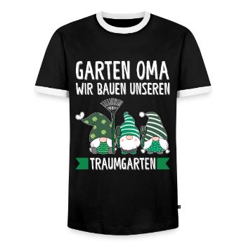 Garten Oma Gnome Großmutter Geschenk - Männer Kontrast-T-Shirt - Schwarz/Weiß - Vorne - AI Model Female 172 light (172cm) & AI Model Male 178 light (178cm)