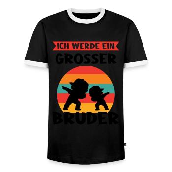 Junge Dabbing Dabbing Einzelkind Geschenk - Männer Kontrast-T-Shirt - Schwarz/Weiß - Vorne - AI Model Female 172 light (172cm) & AI Model Male 178 light (178cm)
