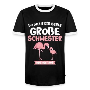 Papa & Opa Familie Papa Geschenk - Männer Kontrast-T-Shirt - Schwarz/Weiß - Vorne - AI Model Female 172 light (172cm) & AI Model Male 178 light (178cm)
