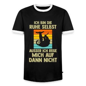 Faultier Sarkasmus Sarkastisch Geschenk - Männer Kontrast-T-Shirt - Schwarz/Weiß - Vorne - AI Model Female 172 light (172cm) & AI Model Male 178 light (178cm)