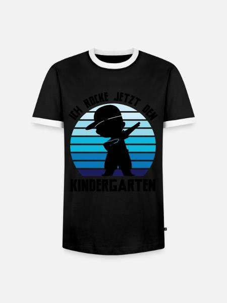 Kindergarten Dabbing Kindergartenanfänger Geschenk - Männer Kontrast-T-Shirt - Schwarz/Weiß