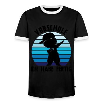 Vorschule Dabbing Vorschulkind Geschenk - Männer Kontrast-T-Shirt - Schwarz/Weiß - Vorne - AI Model Female 172 light (172cm) & AI Model Male 178 light (178cm)