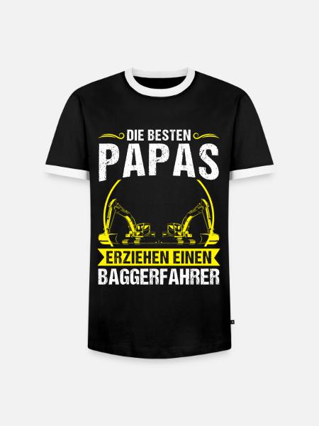 Baggerfahrer Papa Bagger-Fahrer Geschenk - Männer Kontrast-T-Shirt - Schwarz/Weiß