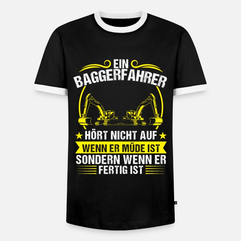 Baggerfahrer Beruf Lader Geschenk - Männer Kontrast-T-Shirt - Schwarz/Weiß
