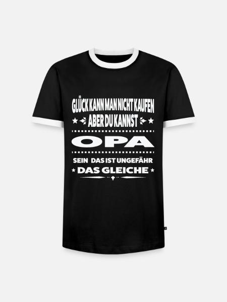Opa Familie Enkelkinder Geschenk - Männer Kontrast-T-Shirt - Schwarz/Weiß