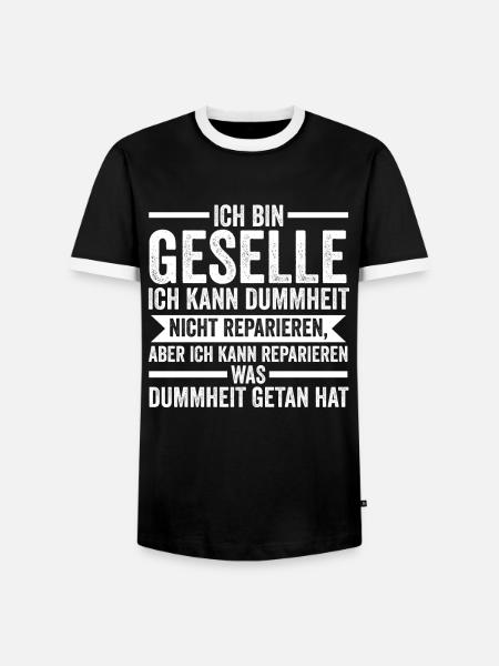 Geselle Handwerk Gesellenbrief Geschenk - Männer Kontrast-T-Shirt - Schwarz/Weiß