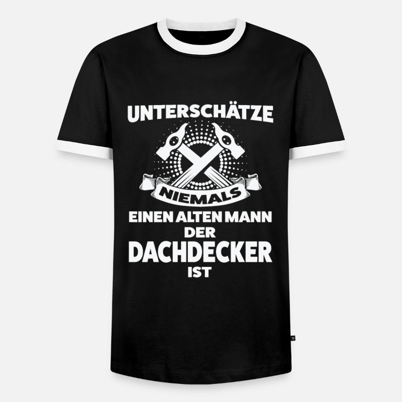 Dachdecker Beruf Dachdecken Geschenk - Männer Kontrast-T-Shirt - Schwarz/Weiß
