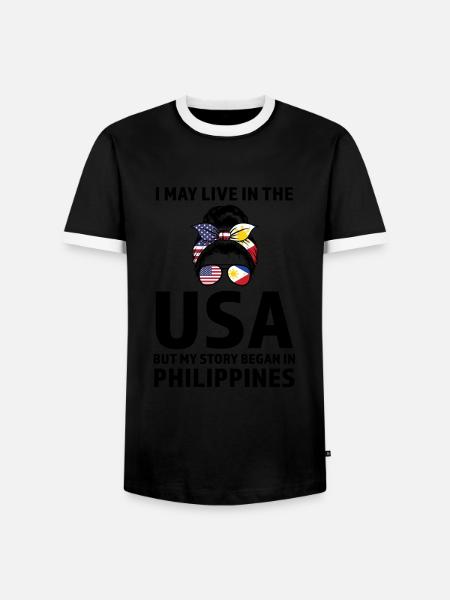 Philippinisch Filipino Philippinisches Geschenk - Männer Kontrast-T-Shirt - Schwarz/Weiß