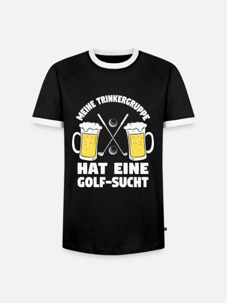 Golfspieler Bier Golfspieler Geschenk - Männer Kontrast-T-Shirt - Schwarz/Weiß