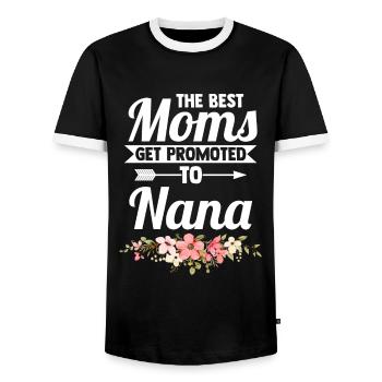Oma Familie Nana Geschenk - Männer Kontrast-T-Shirt - Schwarz/Weiß - Vorne - AI Model Female 172 light (172cm) & AI Model Male 178 light (178cm)