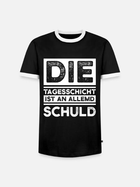 Schicht Arbeit Schichtarbeiter Geschenk - Männer Kontrast-T-Shirt - Schwarz/Weiß
