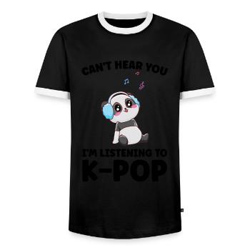 Südkorea k-pop Südkorea Geschenk - Männer Kontrast-T-Shirt - Schwarz/Weiß - Vorne - AI Model Female 172 light (172cm) & AI Model Male 178 light (178cm)
