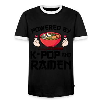 Südkorea k-pop Südkorea Geschenk - Männer Kontrast-T-Shirt - Schwarz/Weiß - Vorne - AI Model Female 172 light (172cm) & AI Model Male 178 light (178cm)