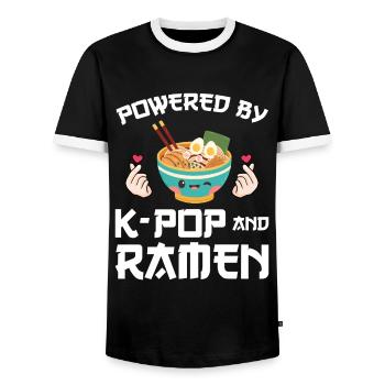 Südkorea k-pop Südkorea Geschenk - Männer Kontrast-T-Shirt - Schwarz/Weiß - Vorne - AI Model Female 172 light (172cm) & AI Model Male 178 light (178cm)