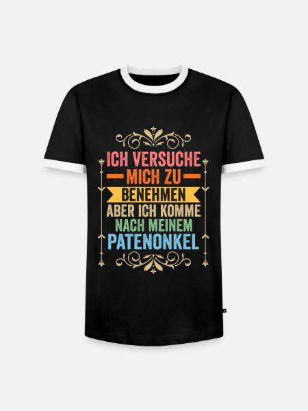 Patenonkel Familie Taufpate Geschenk - Männer Kontrast-T-Shirt - Schwarz/Weiß