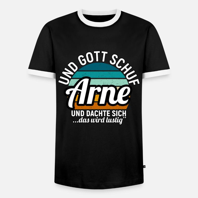 Arnold - Männer Kontrast-T-Shirt - Schwarz/Weiß