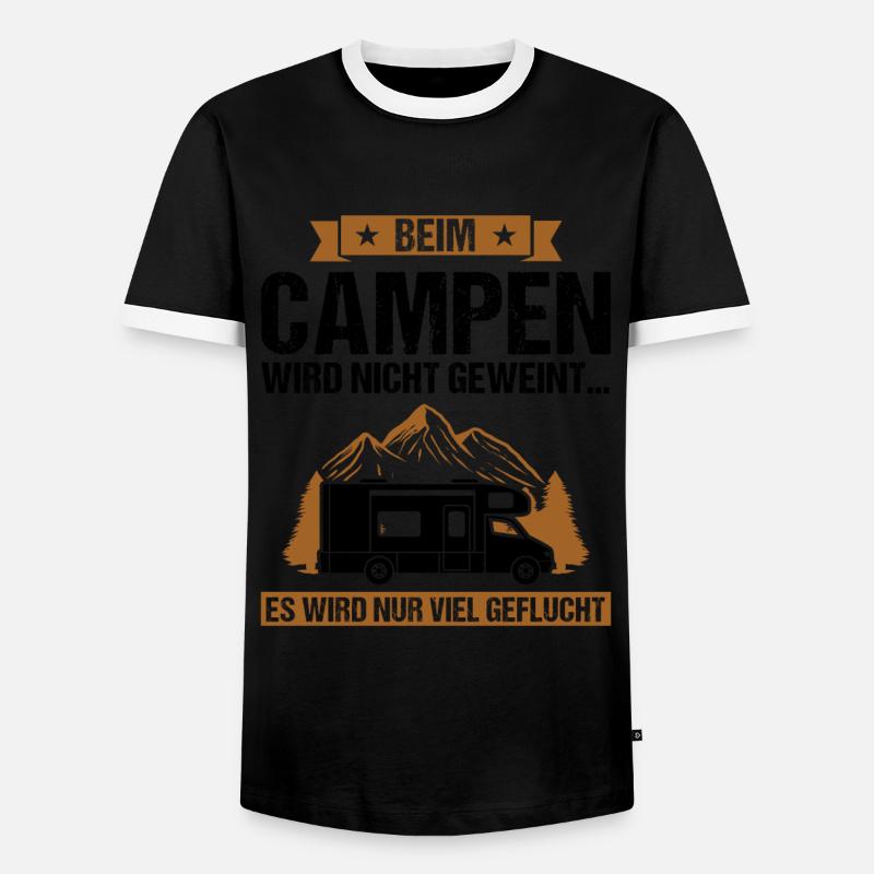 Campen Camping Camper Geschenk - Männer Kontrast-T-Shirt - Schwarz/Weiß