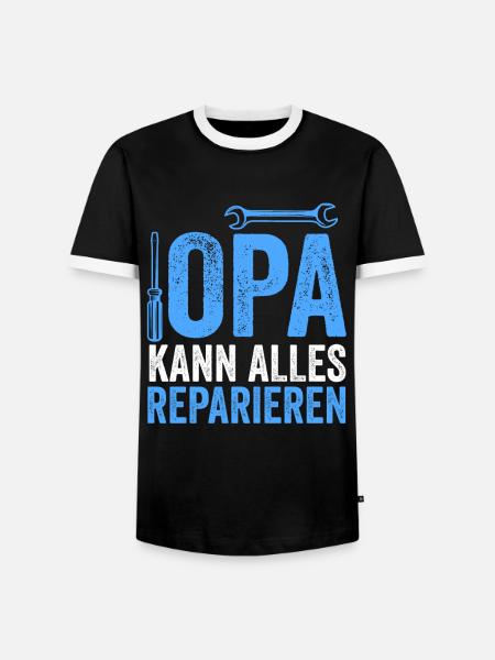 Opa Großvater Großeltern Geschenk - Männer Kontrast-T-Shirt - Schwarz/Weiß