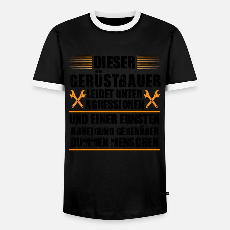 Gerüstbauer Beruf Gerüstbauermeister Geschenk - Männer Kontrast-T-Shirt - Schwarz/Weiß