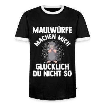 Maulwurf Garten Mole Geschenk - Männer Kontrast-T-Shirt - Schwarz/Weiß - Vorne - AI Model Female 172 light (172cm) & AI Model Male 178 light (178cm)