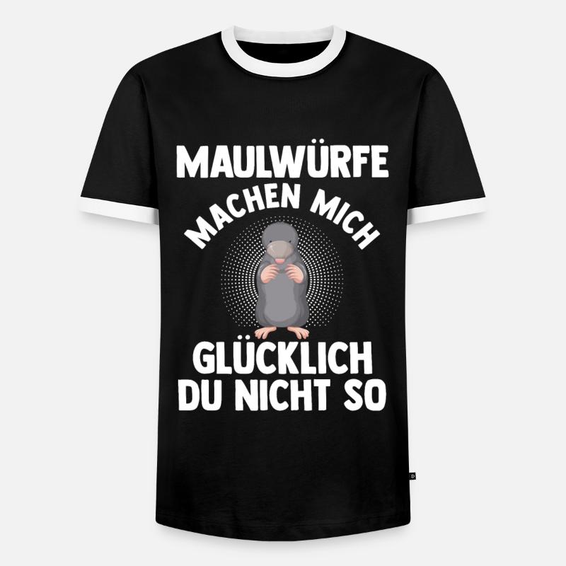Maulwurf Garten Mole Geschenk - Männer Kontrast-T-Shirt - Schwarz/Weiß