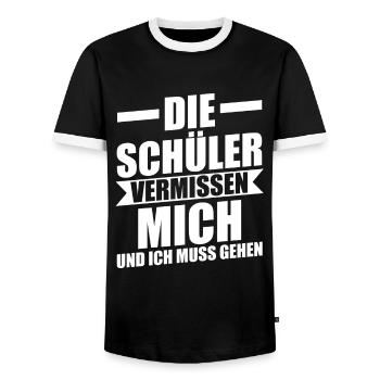 Lehrer Beruf Lehrkraft Geschenk - Männer Kontrast-T-Shirt - Schwarz/Weiß - Vorne - AI Model Female 172 light (172cm) & AI Model Male 178 light (178cm)