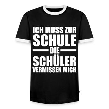 Lehrer Beruf Lehrkraft Geschenk - Männer Kontrast-T-Shirt - Schwarz/Weiß - Vorne - AI Model Female 172 light (172cm) & AI Model Male 178 light (178cm)