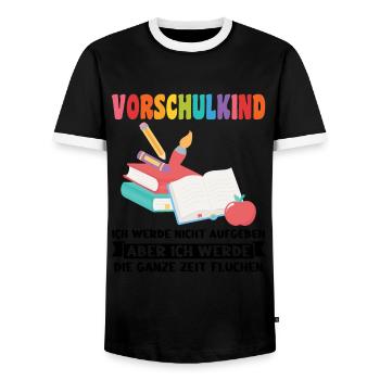 Kindergarten Vorschule Vorschulpädagoge Geschenk - Männer Kontrast-T-Shirt - Schwarz/Weiß - Vorne - AI Model Female 172 light (172cm) & AI Model Male 178 light (178cm)