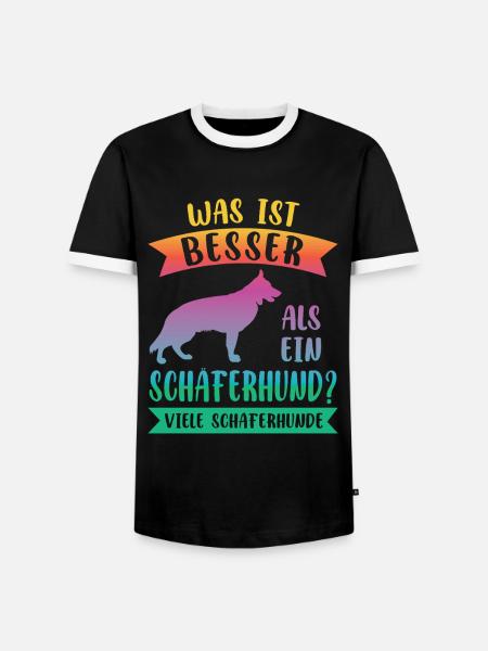 Schäferhund Hund Schäferhunde Geschenk - Männer Kontrast-T-Shirt - Schwarz/Weiß