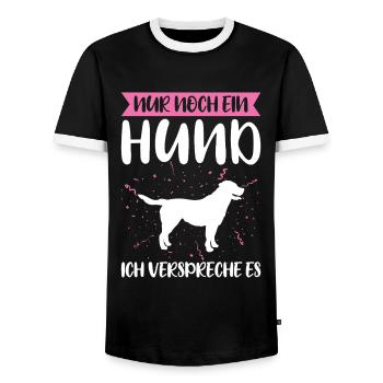 Hund Haustier Hundehalter Geschenk - Männer Kontrast-T-Shirt - Schwarz/Weiß - Vorne - AI Model Female 172 light (172cm) & AI Model Male 178 light (178cm)