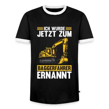 Bagger Fahrer Bagger Bauen Geschenk - Männer Kontrast-T-Shirt - Schwarz/Weiß - Vorne - AI Model Female 172 light (172cm) & AI Model Male 178 light (178cm)
