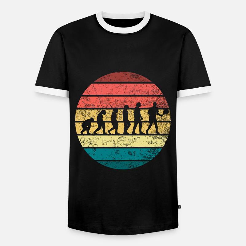 Padel Evolution Rétro - T-shirt contrasté Homme - noir/blanc