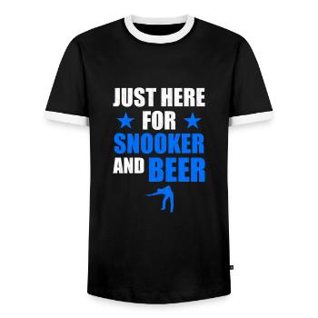 Bier und Snooker - Männer Kontrast-T-Shirt - Schwarz/Weiß - Vorne - AI Model Female 172 light (172cm) & AI Model Male 178 light (178cm)