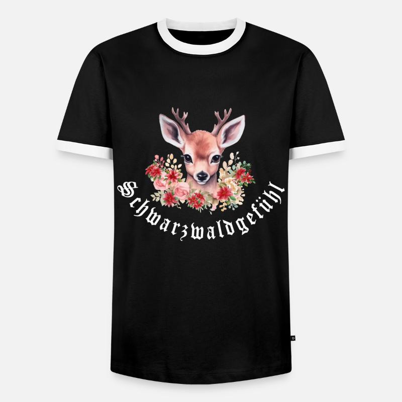 Black Forest feeling - Men's Ringer Shirt - black/white