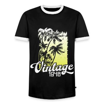 Diese Legende Wurde 1940 Geboren Geburtstag Retro - Männer Kontrast-T-Shirt - Schwarz/Weiß - Vorne - AI Model Female 172 light (172cm) & AI Model Male 178 light (178cm)