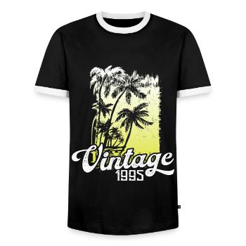 Diese Legende Wurde 1995 Geboren Geburtstag Retro - Männer Kontrast-T-Shirt - Schwarz/Weiß - Vorne - AI Model Female 172 light (172cm) & AI Model Male 178 light (178cm)