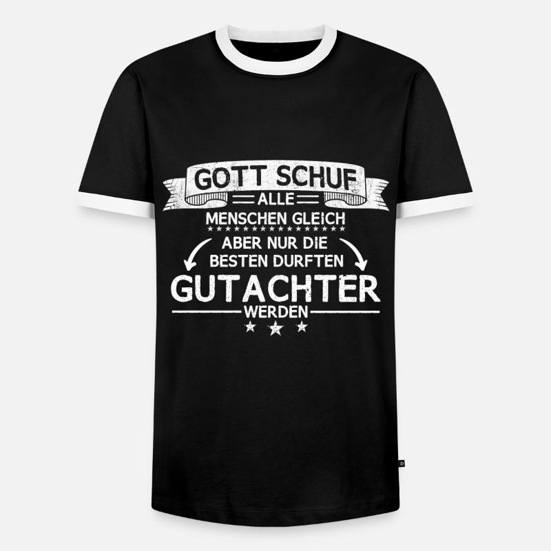 Gutachter Sachverständiger Beruf Spruch Geschenk - Männer Kontrast-T-Shirt - Schwarz/Weiß