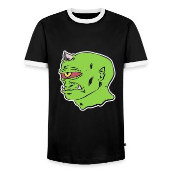 Zombie - Männer Kontrast-T-Shirt - Schwarz/Weiß - Vorne - AI Model Female 172 light (172cm) & AI Model Male 178 light (178cm)