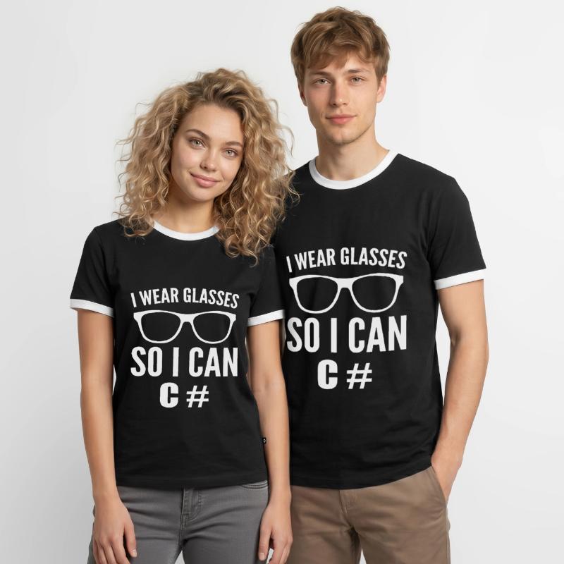 Lustiger Computerprogrammierer Computerfreak Männer Kontrast-T-Shirt