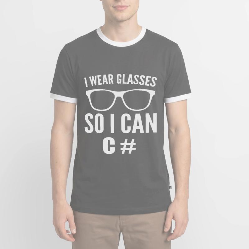 Lustiger Computerprogrammierer Computerfreak Männer Kontrast-T-Shirt