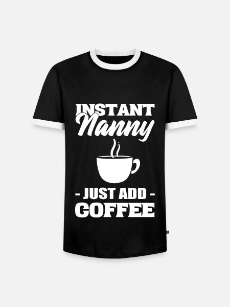 Nanny Humor Kaffeesüchtiger - Männer Kontrast-T-Shirt - Schwarz/Weiß