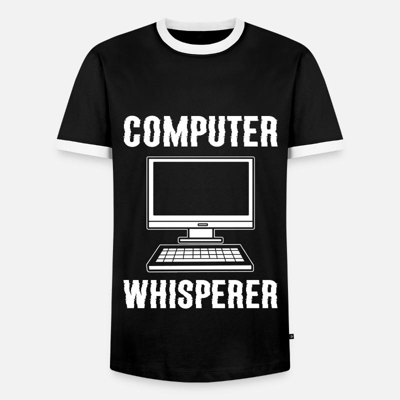 Computer Whisperer Web-Entwickler - Männer Kontrast-T-Shirt - Schwarz/Weiß