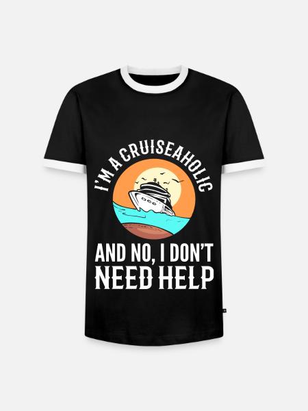 Kreuzfahrtschiffleben Tourist - Männer Kontrast-T-Shirt - Schwarz/Weiß