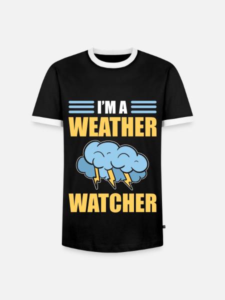 Wettervorhersage Wetterfrosch - Männer Kontrast-T-Shirt - Schwarz/Weiß