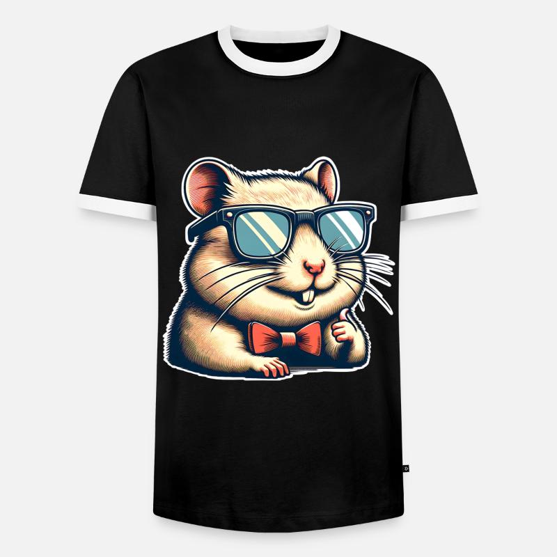 Hamster - Männer Kontrast-T-Shirt - Schwarz/Weiß