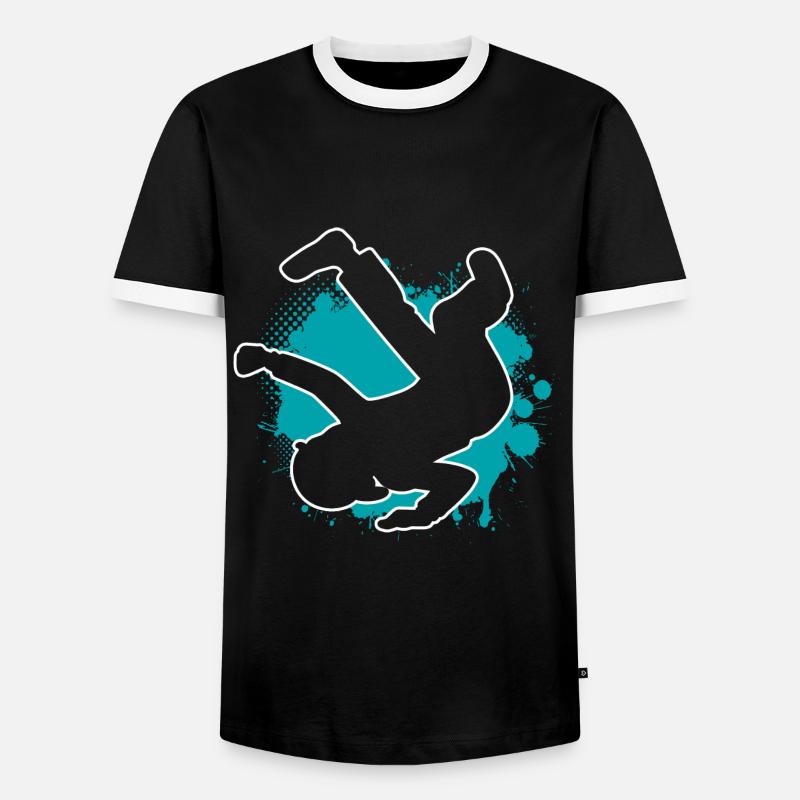 Breakdancer Breakdancing Boy - Men's Ringer Shirt - black/white