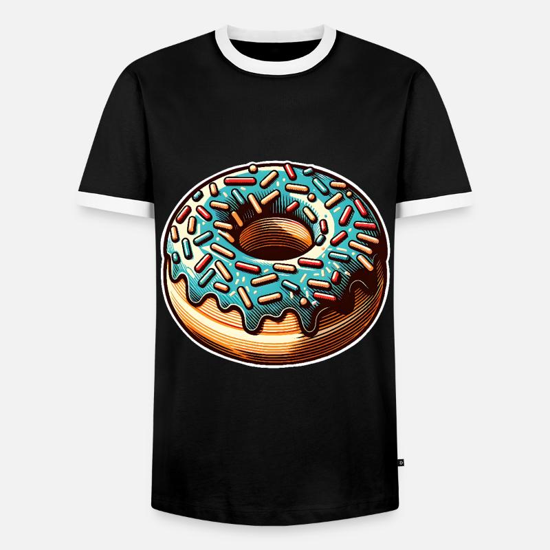 Doughnut - Men's Ringer Shirt - black/white